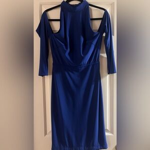 Chic Royal Blue Long Sleeve Dress